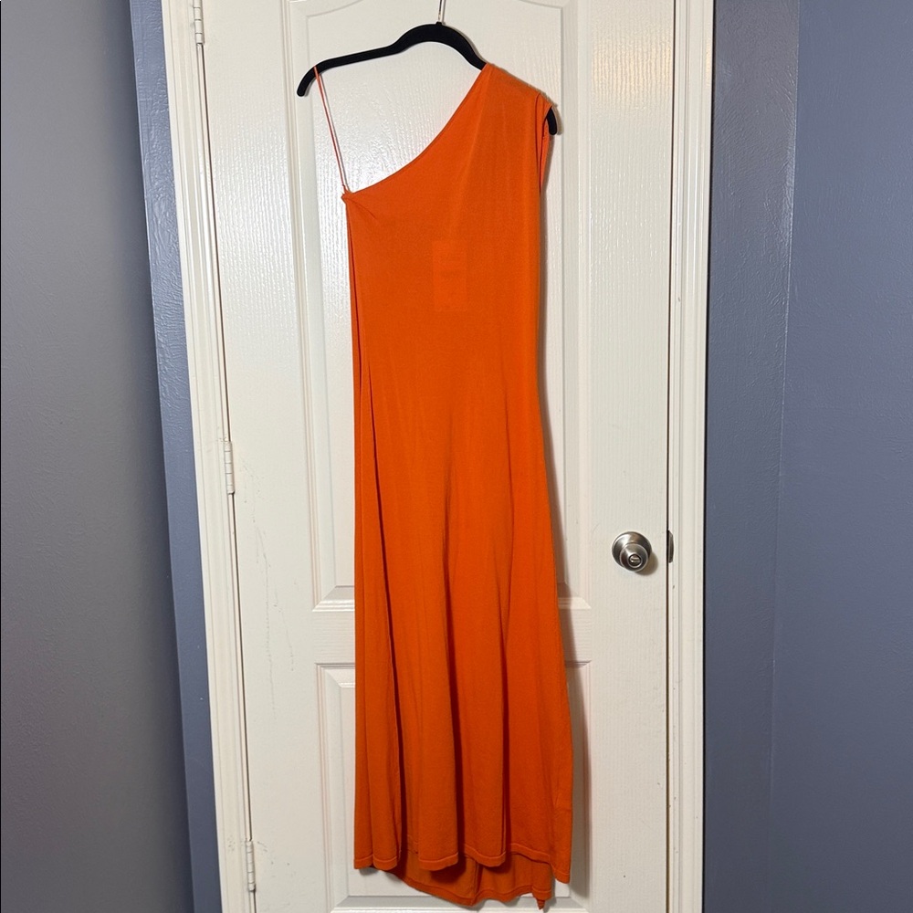 ZARA Orange Off the Shoulder Limited Edition Dress - Picture 7 of 10